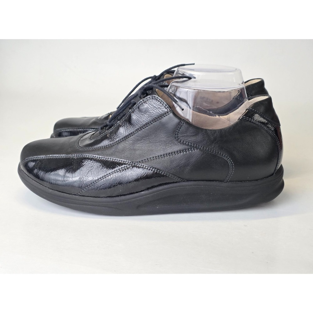 Waldlaufer Sneakers Men's Size 7.5 Black Leather Oxford Walking Classic Shoes